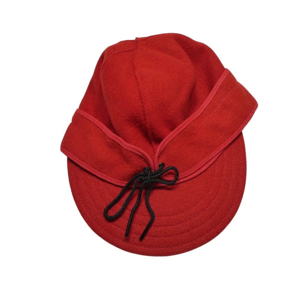 Kromer Hat Trapper Fitted Mens 7 1/8 Red Blizzard Kap Wool USA Winter Ear Flap
